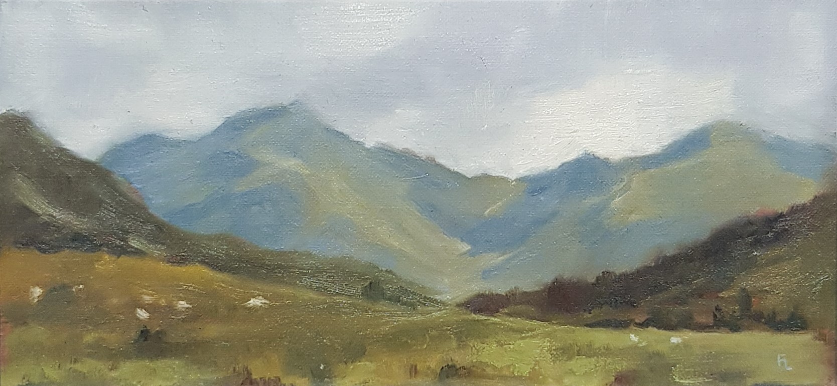 'View Out to The Mamores, Glen Nevis' by artist Fiona Longley